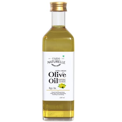 Farm Naturelle Extra Virgin Olive Oil 100% Pure, Natural Extra-Virgin Oil extracted by Pressing The Finest Spanish Olives 100 Ml