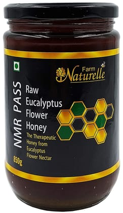 Farm Naturelle Eucalyptus Flower Wild Forest (Jungle) Honey 850g | NMR Tested Honey |100% Pure Honey| Raw & Unfiltered|Unprocessed|Lab Tested Honey In Glass Jar with Engraved Virgin Wooden Spoon|Antioxidant, Anti-inflammatory Honey