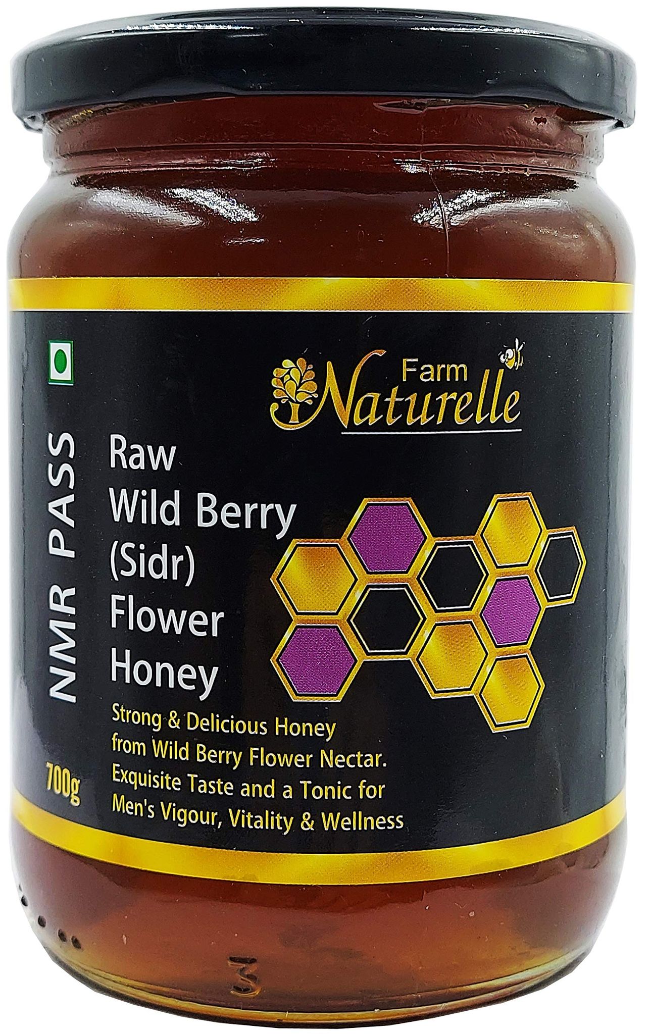 Farm Naturelle -Wild Berry Honey 700Gms (Sidr Honey)-Unique Honey from Flowers of Wild Berries-Exquisite Taste & Tonic for Mens Vigour, Vitality &amp