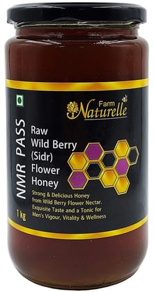 Farm Naturelle -Wild Berry Honey 1Kg (Sidr Honey)-Unique Honey from Flowers of Wild Berries-Exquisite Taste & Tonic for Men�s Vigour, Vitality &amp