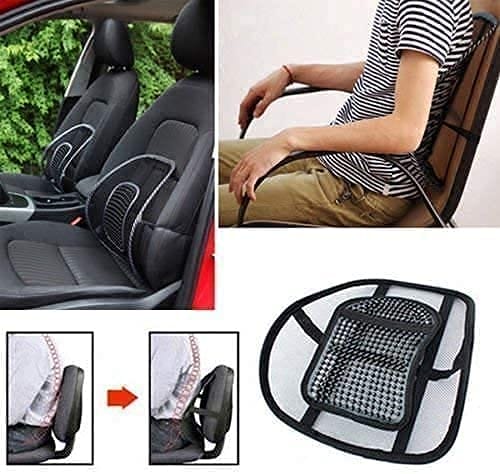 Car Seat Cushion Mesh Lumbar Back Brace Support Pain Relief