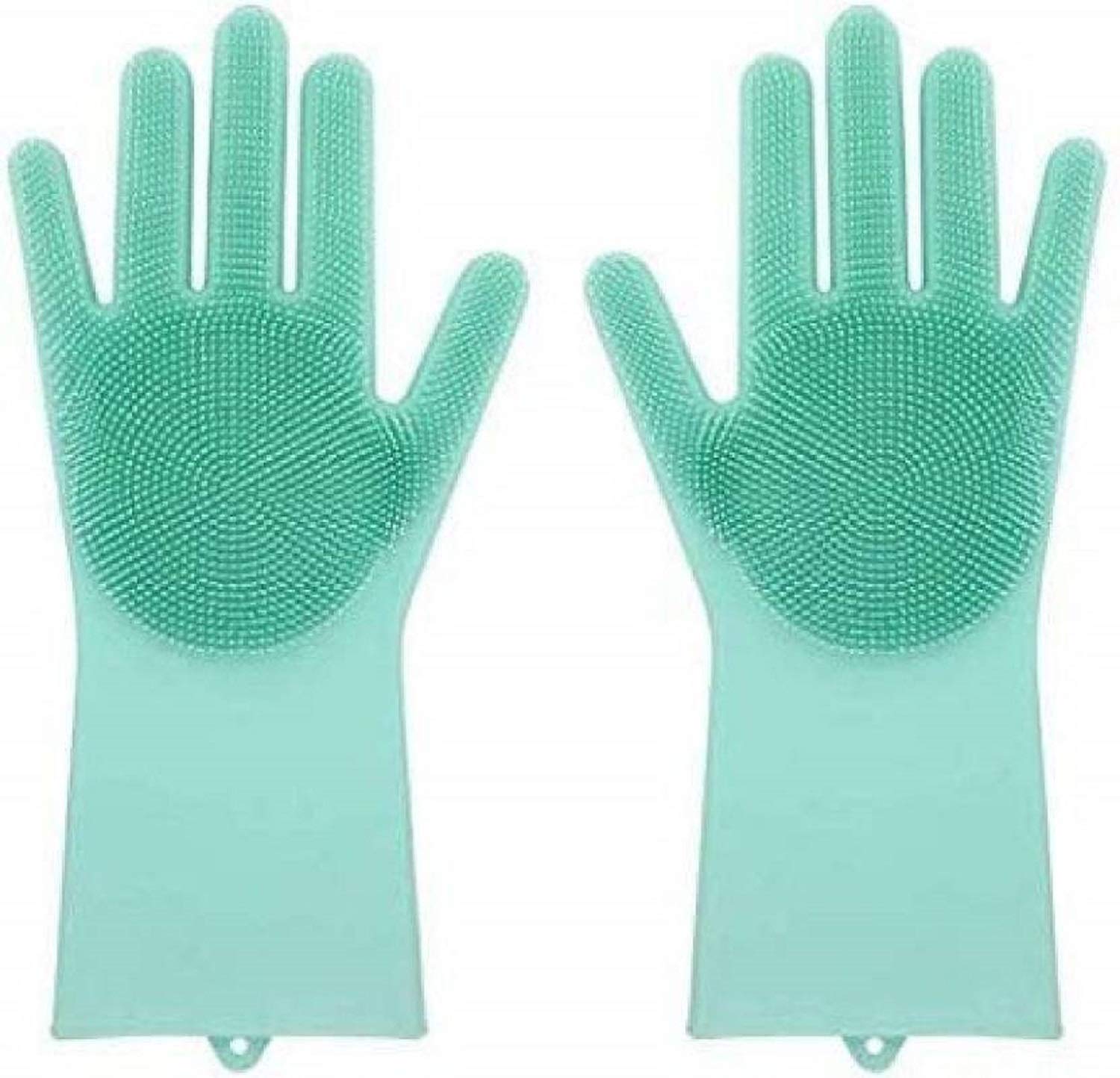 SHREE ENTERPRISE Silicone Cleaning Scrubber Gloves, Heat Resistant, Non-Slip Design, Multipurpose Kitchen Tool (Multicolour)