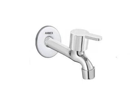 ANMEX SS Flora Long body Tap for Kitchen and Bathroom SS Chrome Finish With Wall Flange SET OF 1