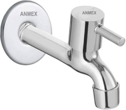 ANMEX SS Turbo Long body Tap for Kitchen and Bathroom SS Chrome Finish With Wall Flange SET OF 1