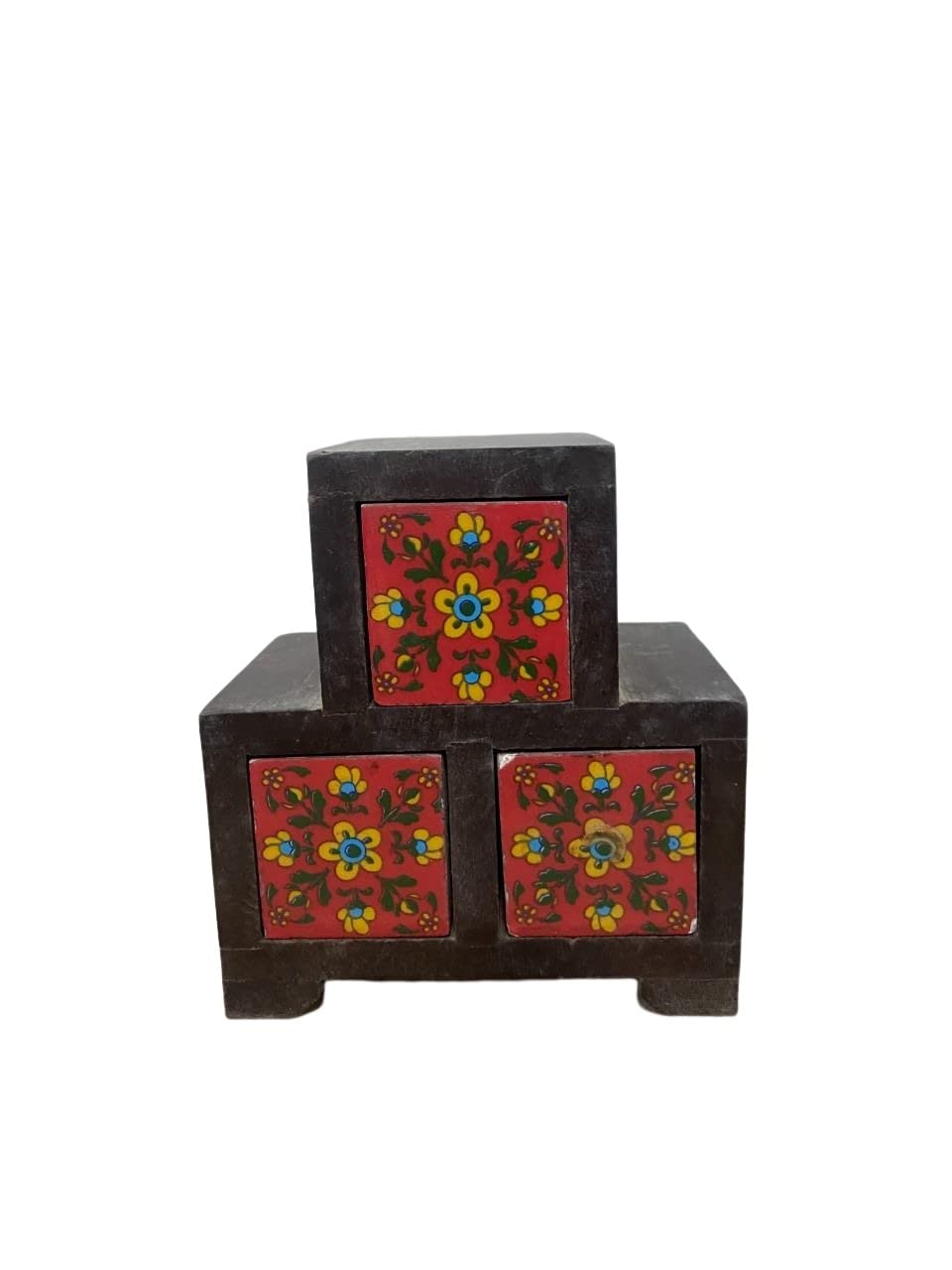 Woodz Art of Overseas Beautiful Painted Chest of Drawer, Home Decors Handicraft Sideboard, Living Room Decors Desk