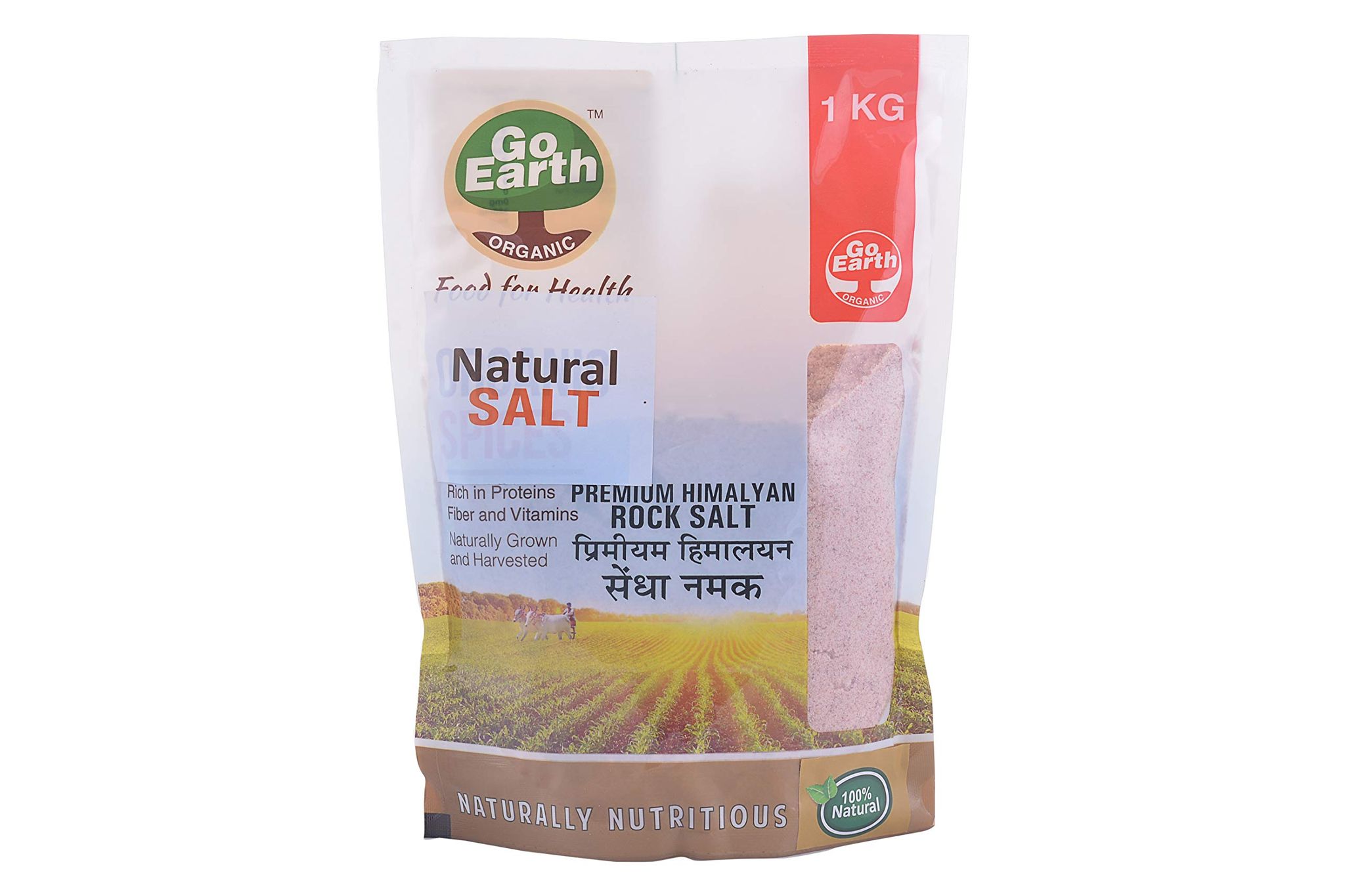 Go Earth Organic Premium Himalayan Pink Rock Salt, 1kg