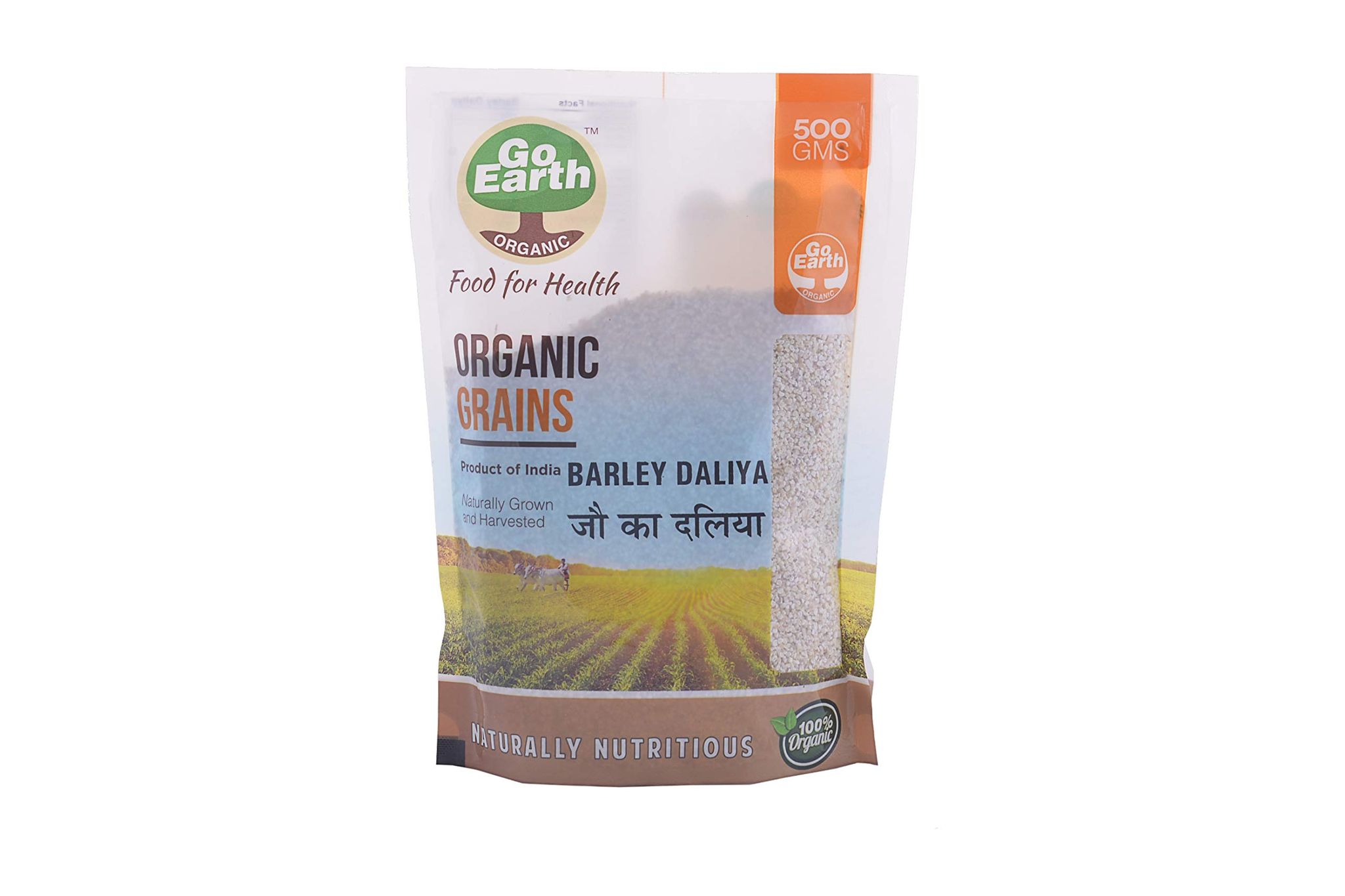 Go Earth Organic Barley/Jav Daliya, 500g