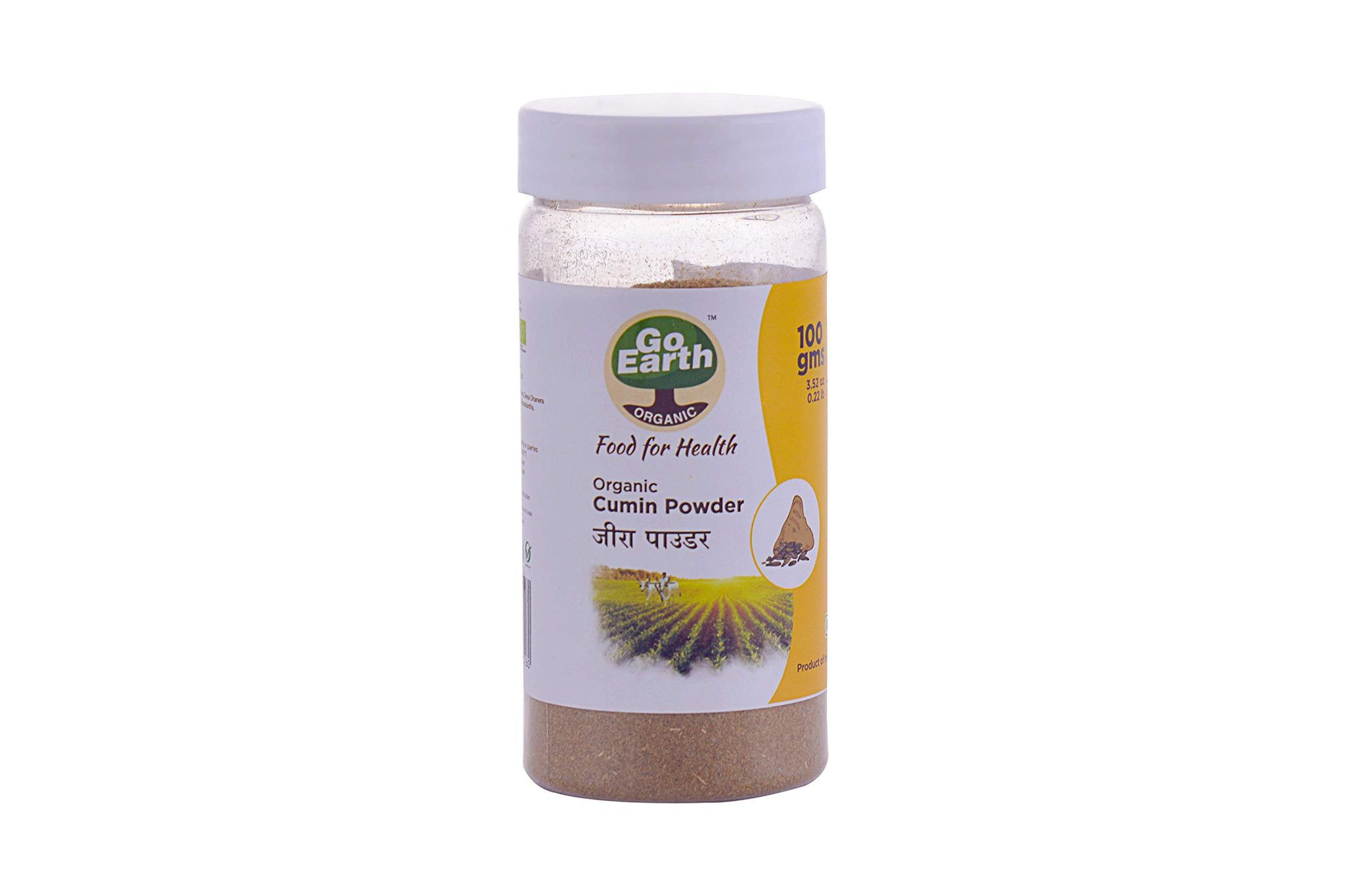 Organic Jeera Powder / Cumin Powder 100 gm - in jar Pack - GO EARTH Organic