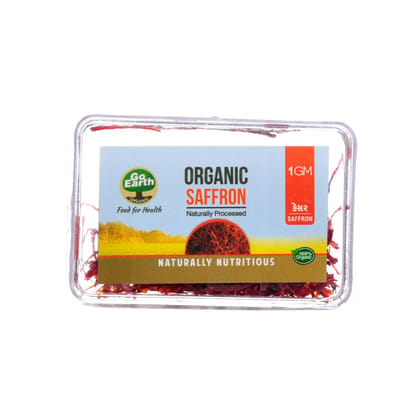 Go Earth Organic Kashmiri Mogra Saffron/Kesar, 1gm