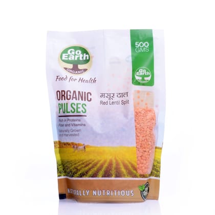 Go Earth Organic Masoor Dal / Pink Lontil Split 500gm