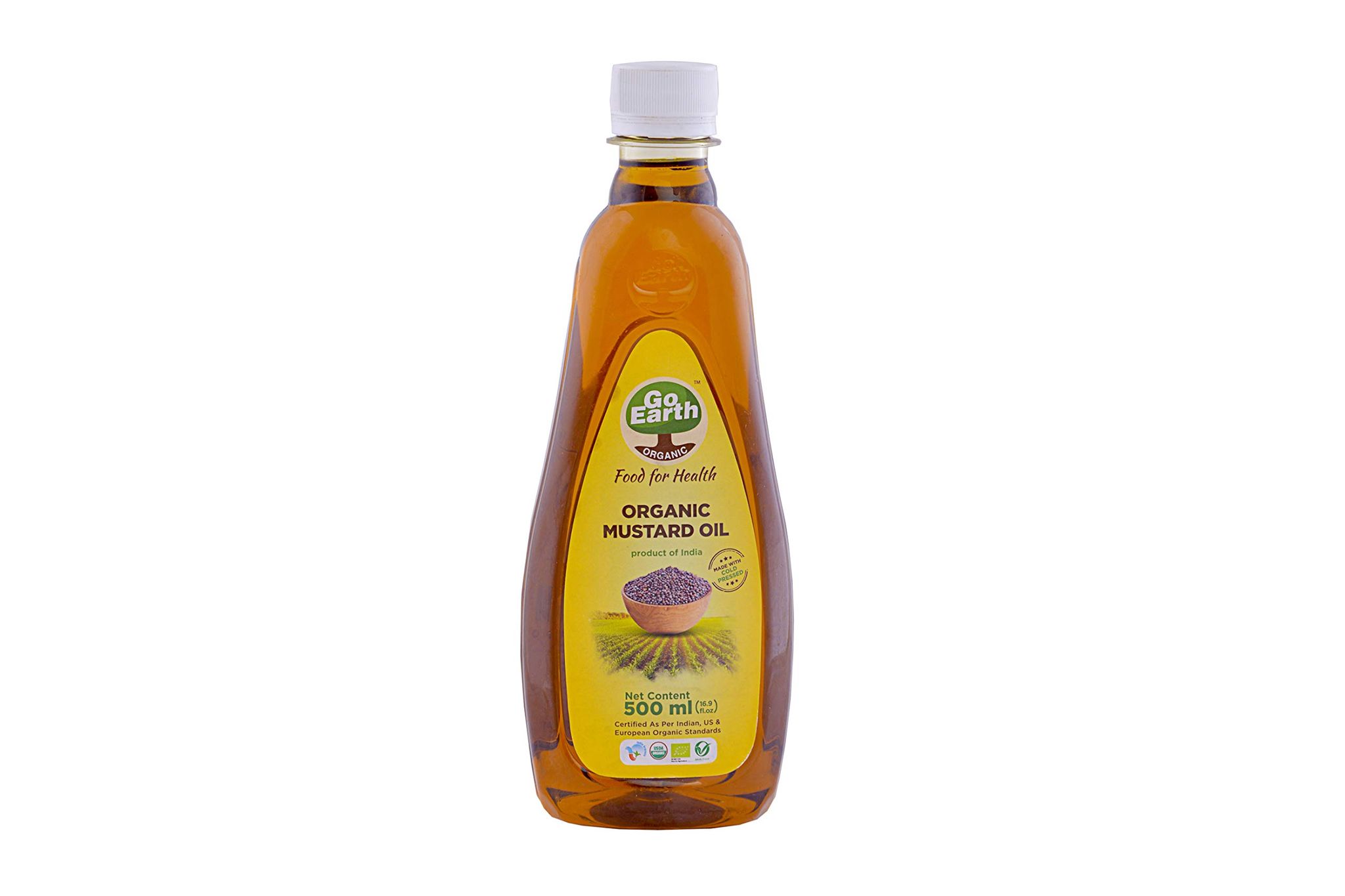 Go Earth Organic Cold Pressed Mustard Oil - 500ml