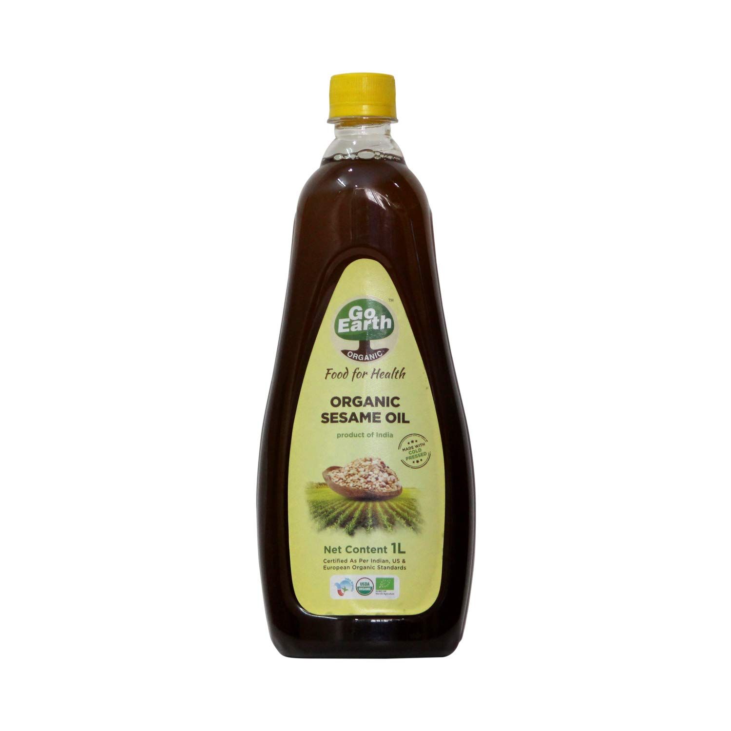 Go Earth Organic Cold Pressed Black Sesame Oil, 1L