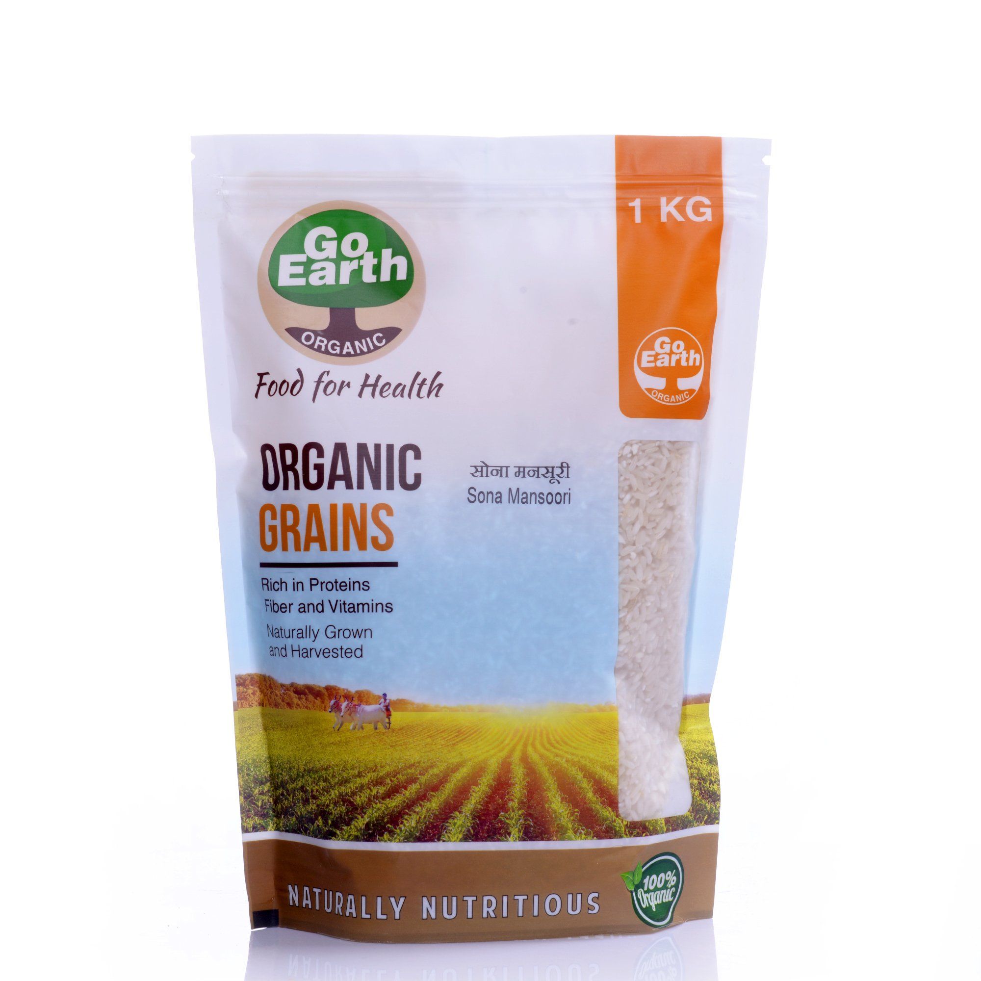 Go Earth Organic Sona Masuri Rice (1Kg)