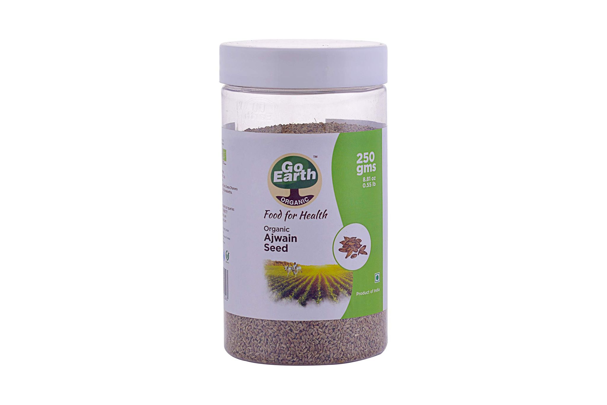 Go Earth Organic Ajwain Seed /Ajma Whool , 250g