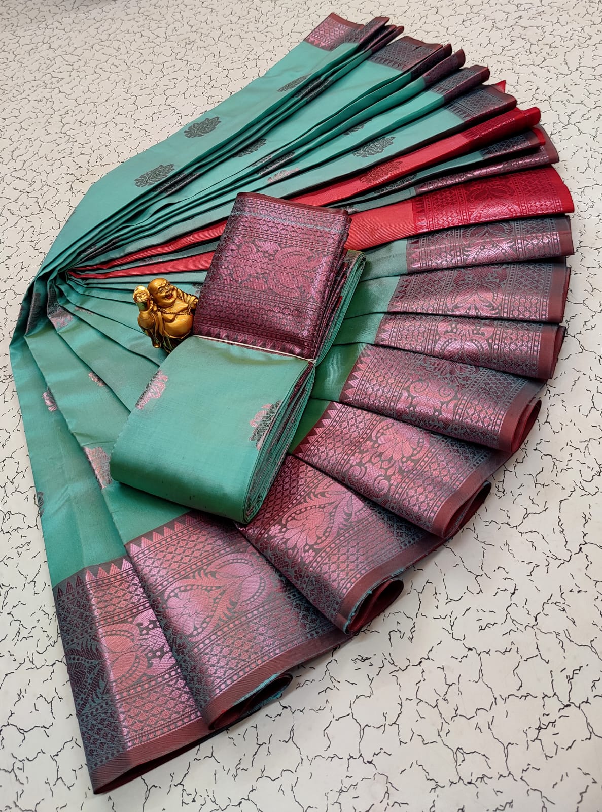 PREMILA SOFT SILK SAREES Green color