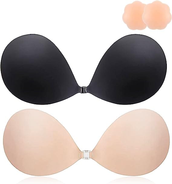 Women's & Girl's Strapless Push Up Wire Free Stick On Invisible