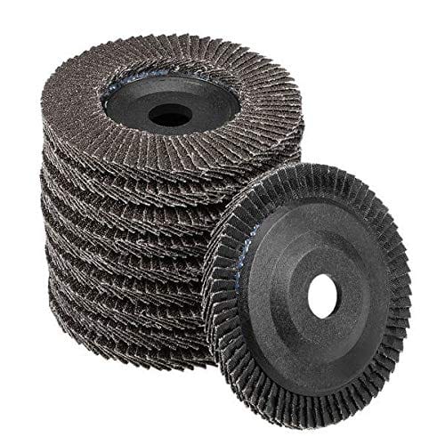 H9 (Combo of 12) Professional Flap Discs 4 Inch Sanding Discs (60 * 3) (80 * 3) (100 * 3) (120 * 3) Grits Grinding Wheels Blades For Angle Grinder