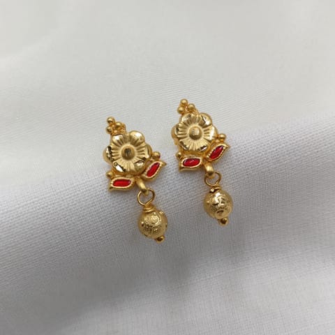 Dangling Beads 1 Gram Gold Earring (18 Karat) in Rampura-Phul at best price  by Shree Durga Jewellers - Justdial