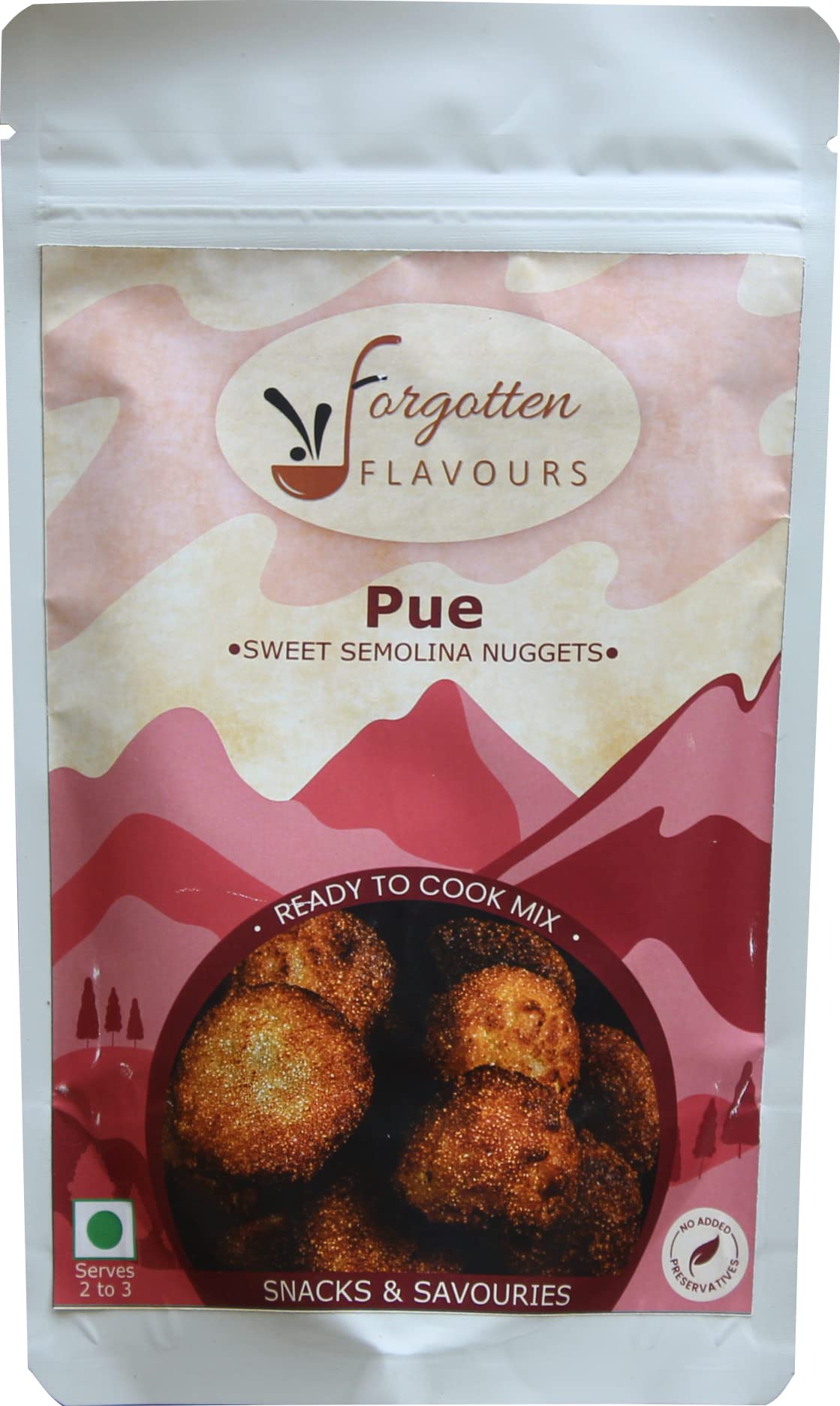 Forgotten Flavours PUE Instant Mix Easy to Cook |Ready to Cook (Sweet Semolina / Sooji Nuggets Mix) | Gulgule