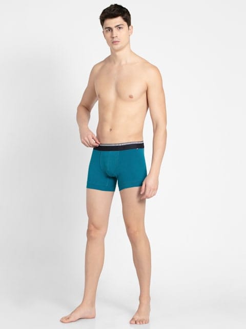 Men's Super Combed Cotton Elastane Stretch Solid Trunk with