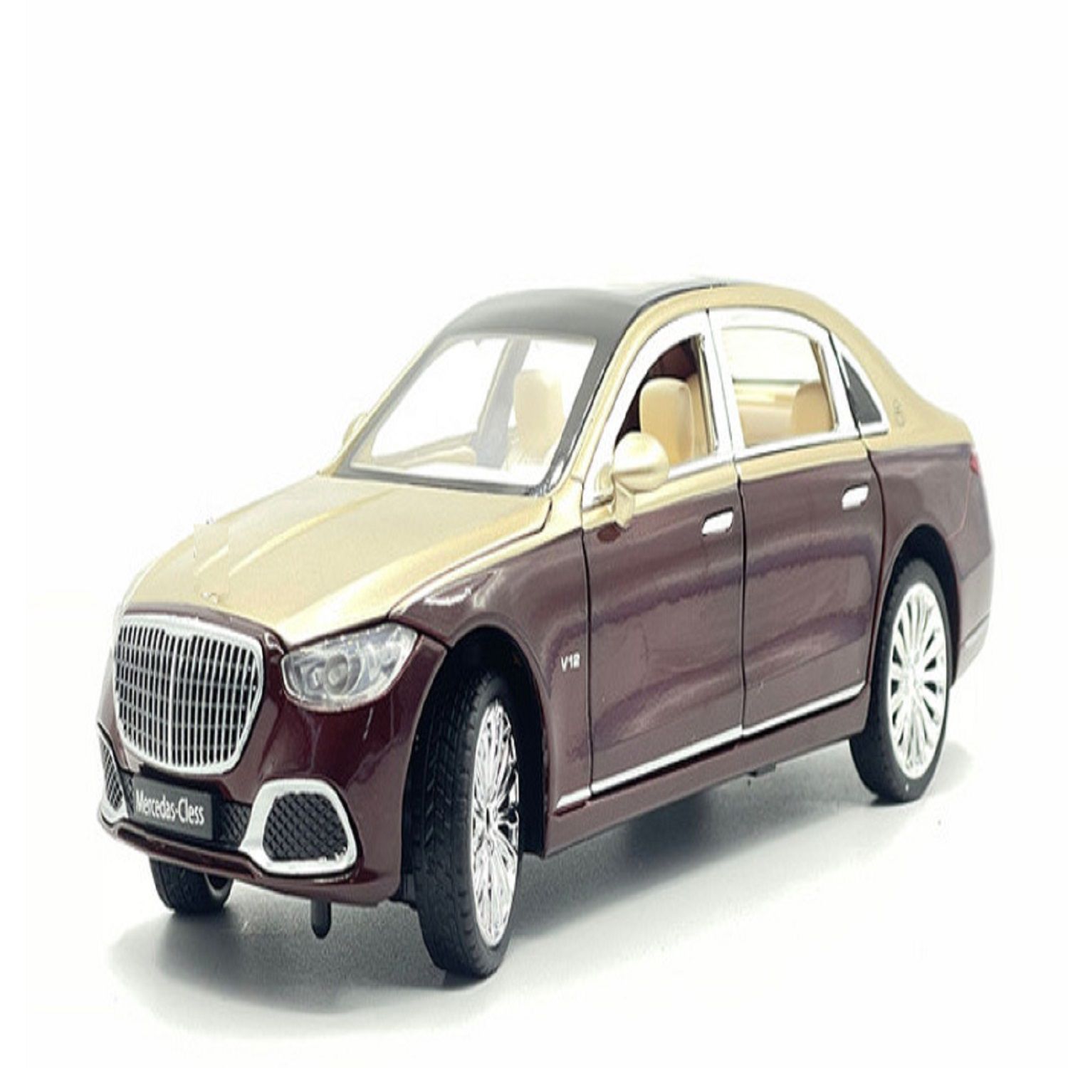 KTRS ENTERPRISE 1:24 For Mercedes-Benz Maybach S680 Alloy Model Pull Back Toy Car Gift Collectible Model Car Die-Cast