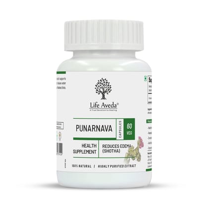 Life Aveda Punarnava - 60 Capsules