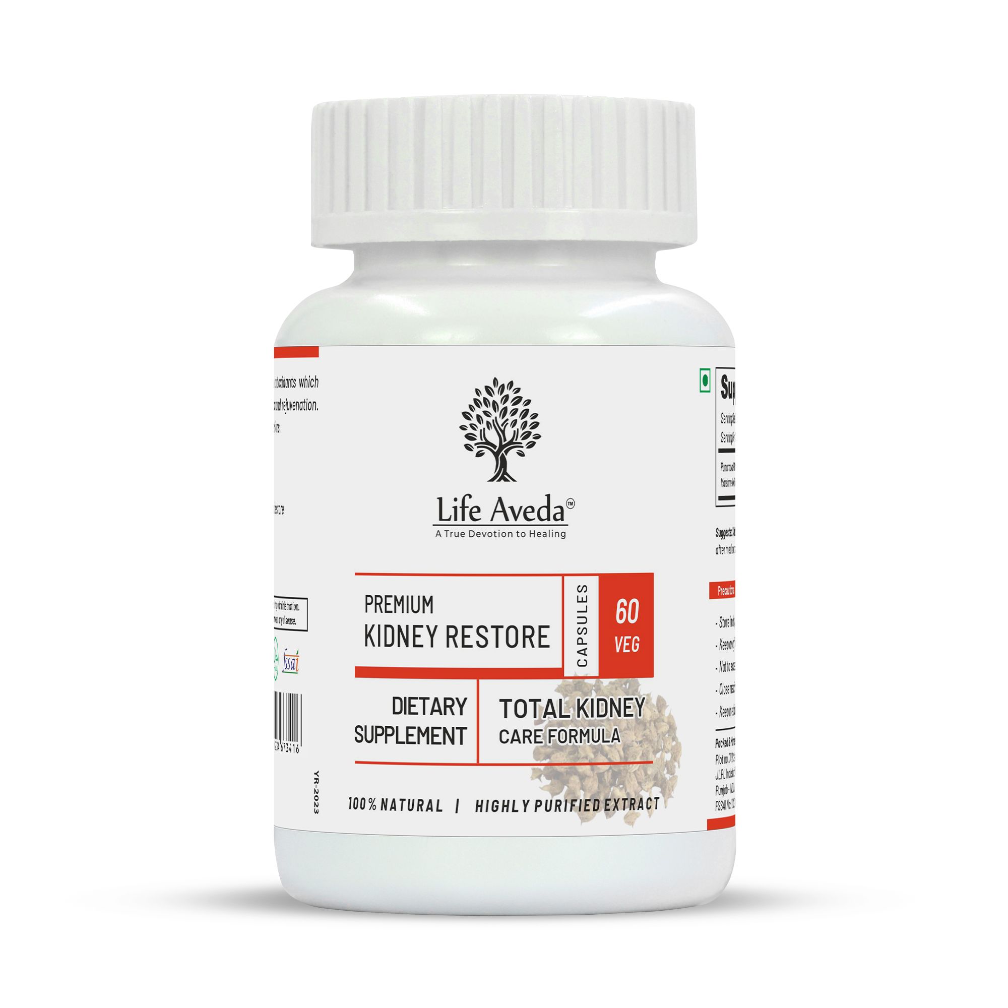 Life Aveda Premium Kidney Restore - 60 Capsules