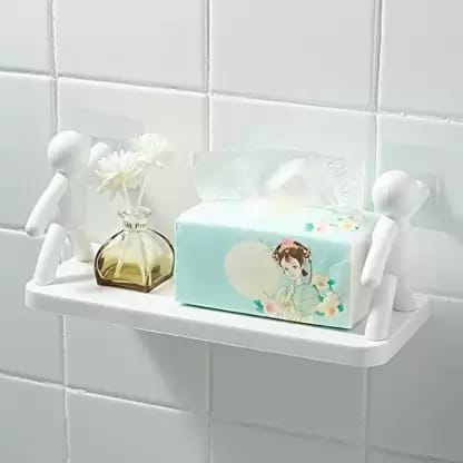 Soap Dish Drain Wall Mount Adhesive Soap Holder Bathroom Shower Storage Box  Gift