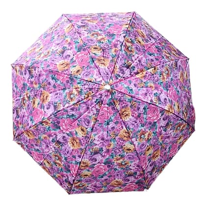 Seema Kitchenware Beautiful floral Design two Fold Umbrella for woman & Man with UV Protection with Auto Open Function (1Piece,Colour and design may very)