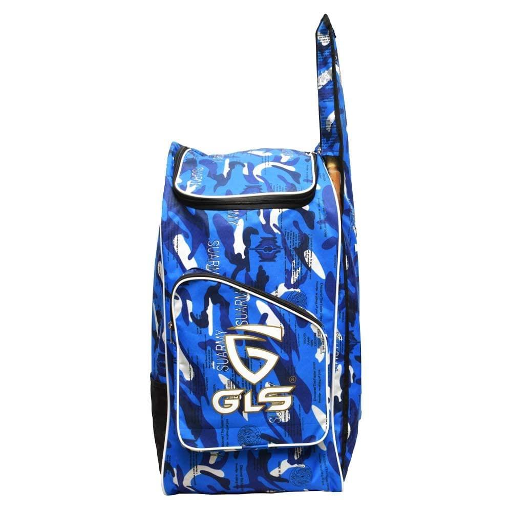 GLS Sniper Duffle Cricket Kit Bag with One Side Bat Sleeve (Blue)