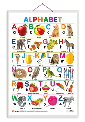 Alphabet Early Learning Educational Chart for Kids | 20"X30" inch |Non-Tearable and Waterproof | Double Sided Laminated | Perfect for Homeschooling, Kindergarten and Nursery Students