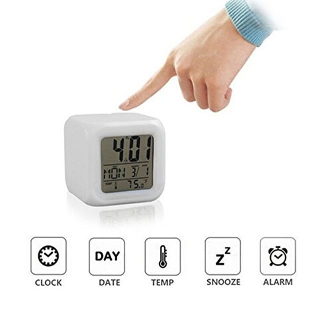 Buy RHYTHM Blue Plastic Beep Alarm Sound with LED Table Clock at Best Price  @ Tata CLiQ