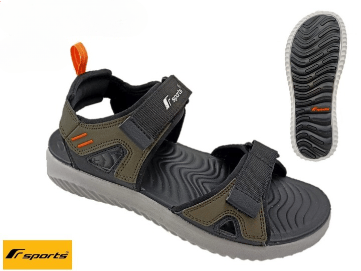 Men Olive & Black Casual Sandal