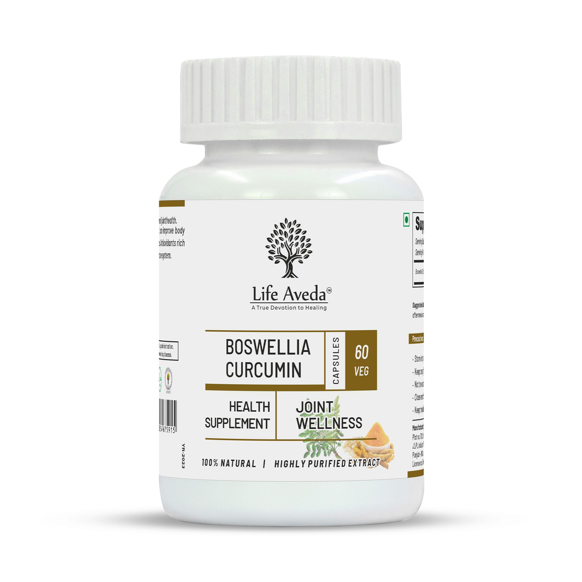 Life Aveda Bosswellia Curcumin - 60 Capsules