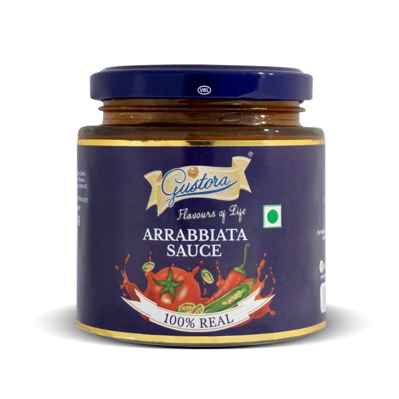 Gustora 100% Real Flavorful Arrabbiata Sauce 200g I Non - GMO | No added Color or Preservatives