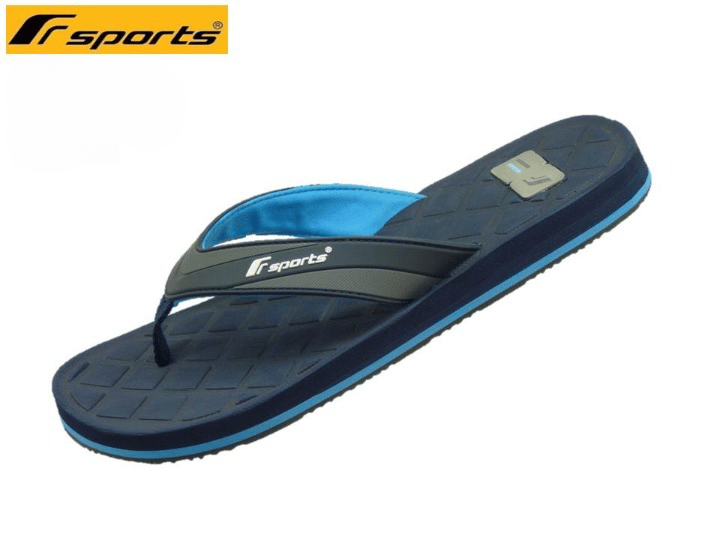 Fsports Navy Blue Solid Fabric Slip On Casual