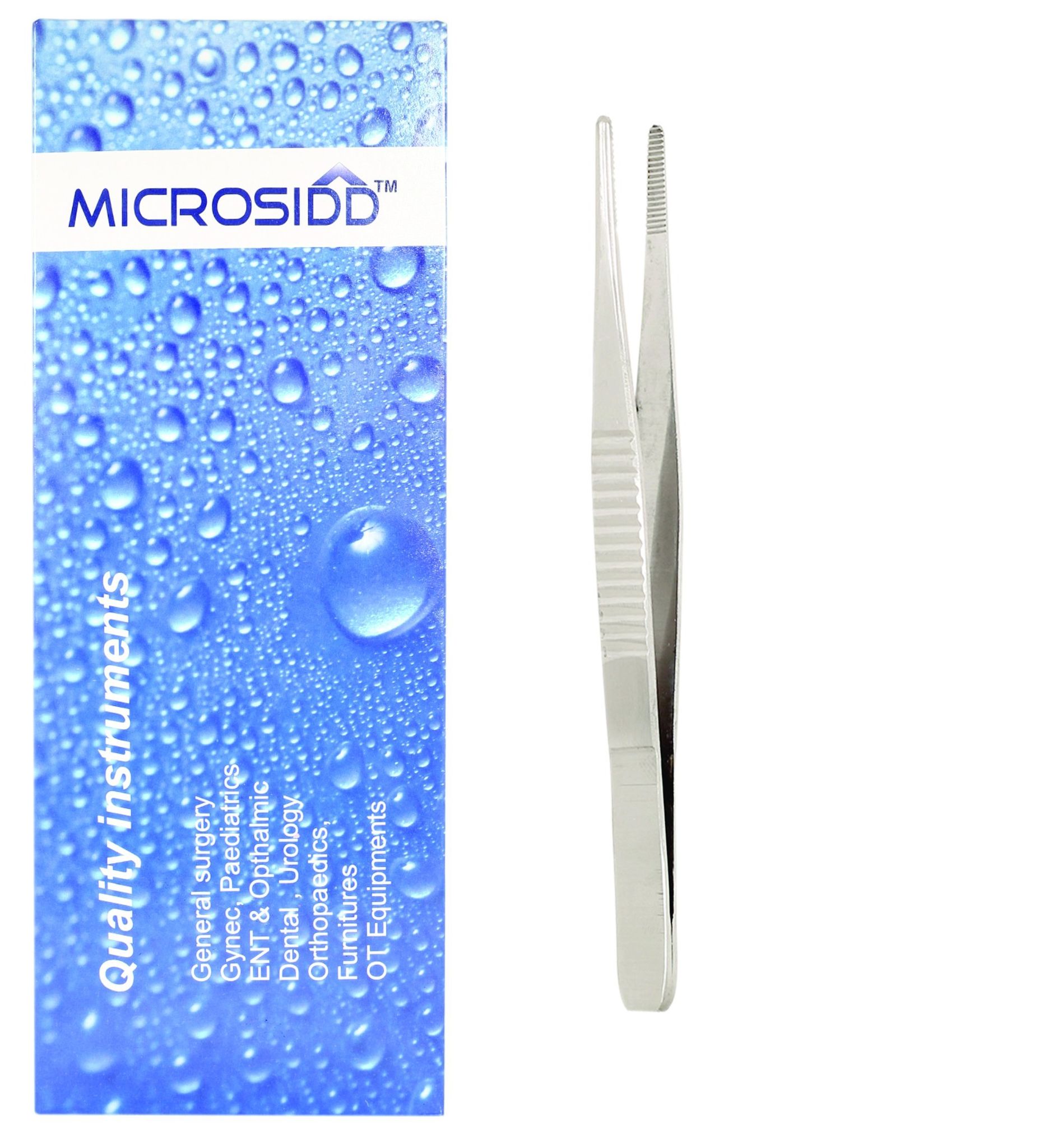 Microsidd Thumb/Dissecting Forcep NON-TOOTHED 6 Inches (Thumb/Plain Tissue Holding Forcep)