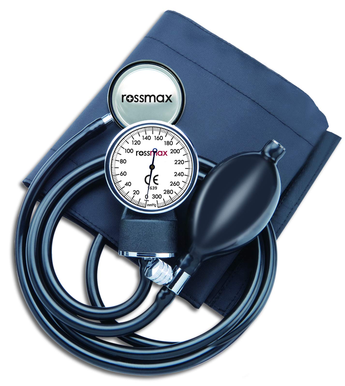 Rossmax GB102N Aneroid Blood Pressure Monitor (Black), With Stethoscope