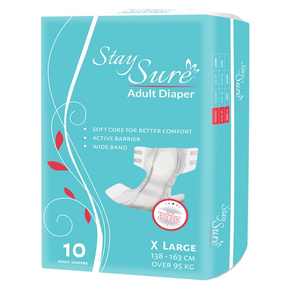 STAY SURE ADULT DIAPER STICK TYPE 10PCS (M,L,XL)