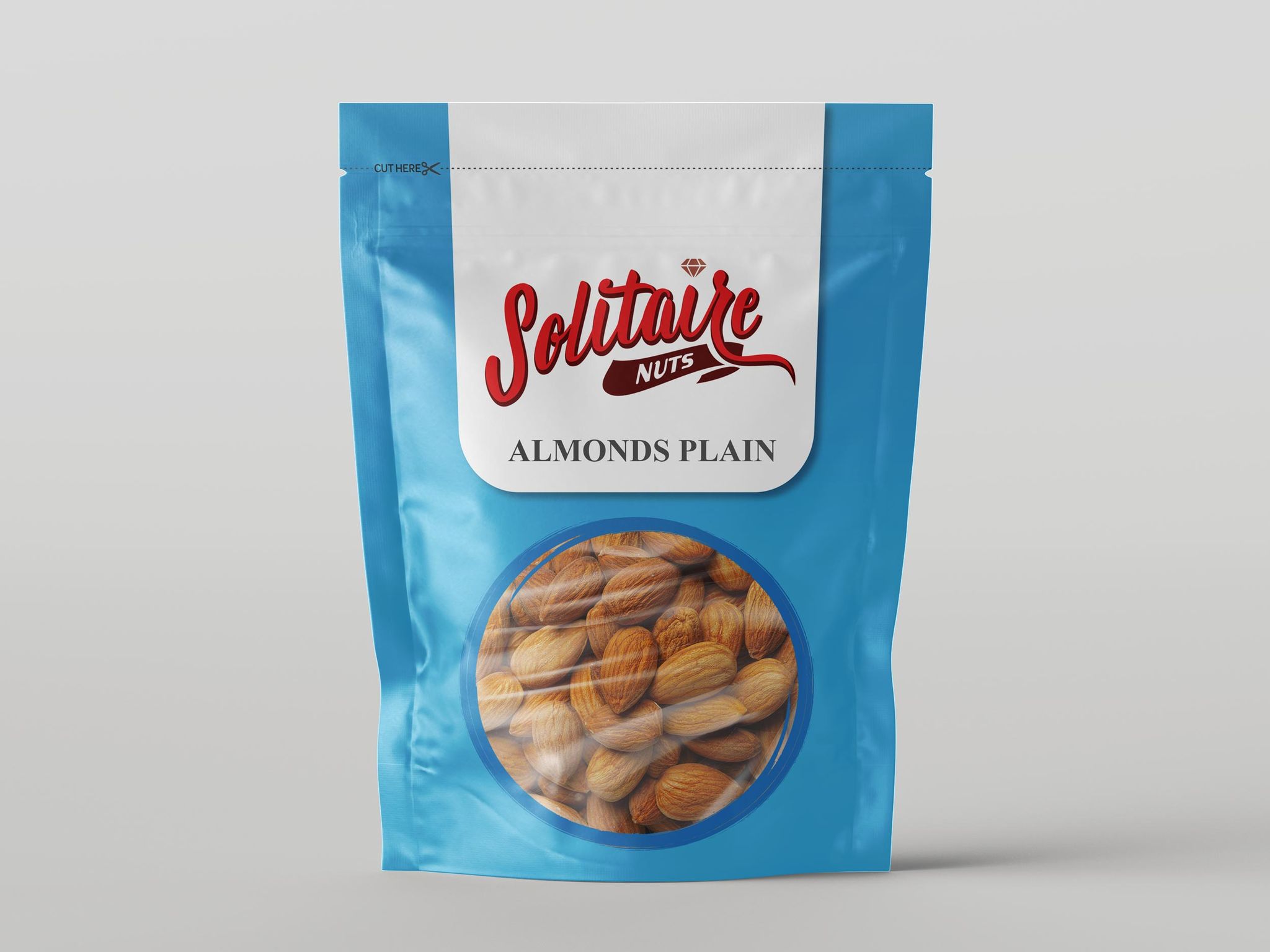 Solitaire - Almonds Plain - 500 gms.