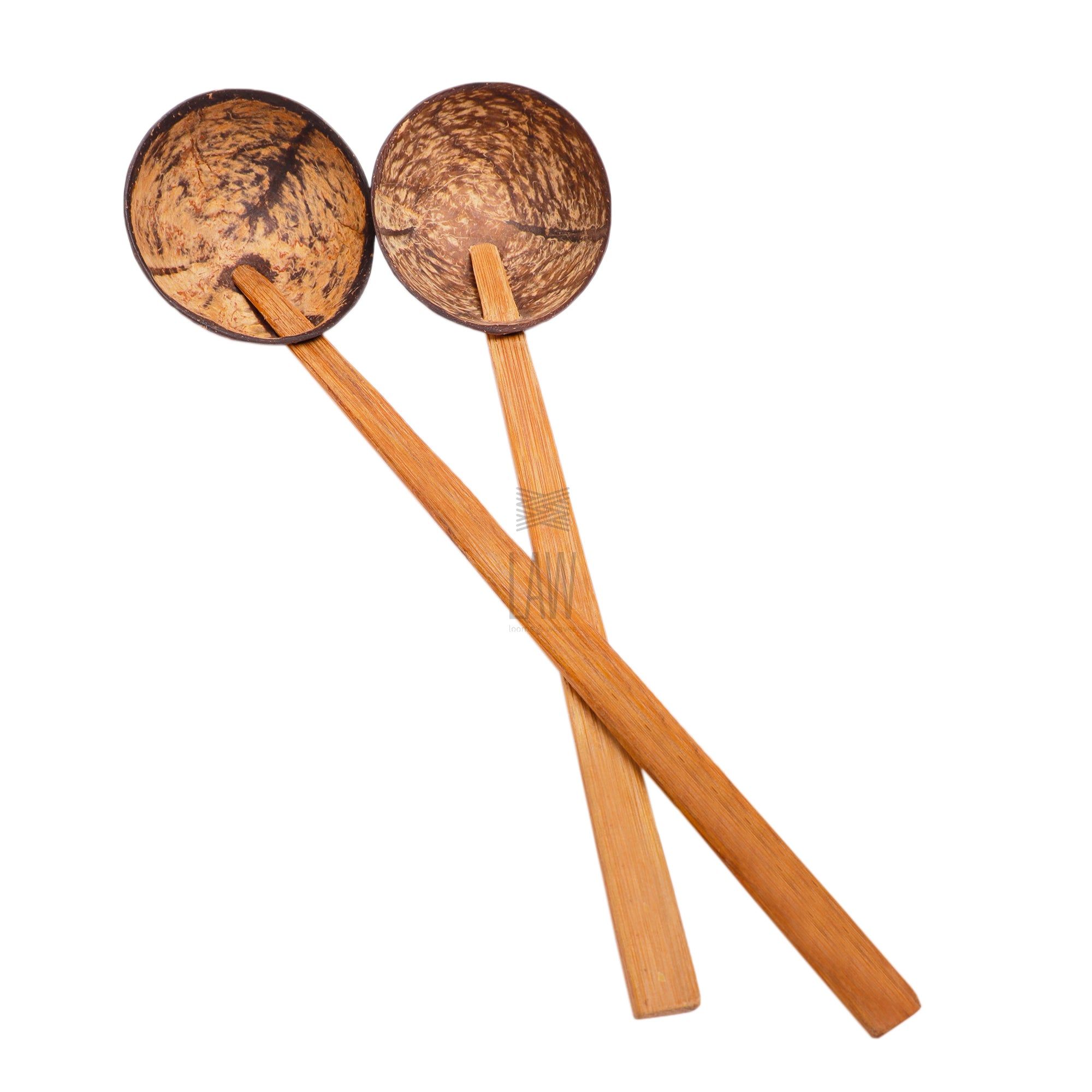 Large size Coconut Shell Ladles – 2 Nos