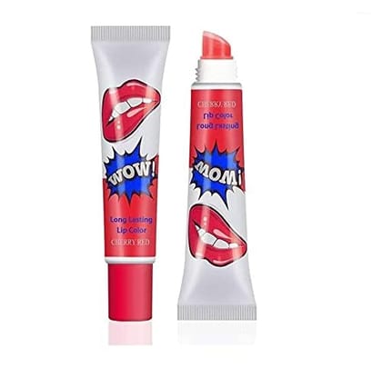 Peel Off Long Lasting Magic Color Lip Tint & Lip Gloss, Glossy Finish Shade Lipstick Cherry red Online at Low Prices in India - Amazon.in