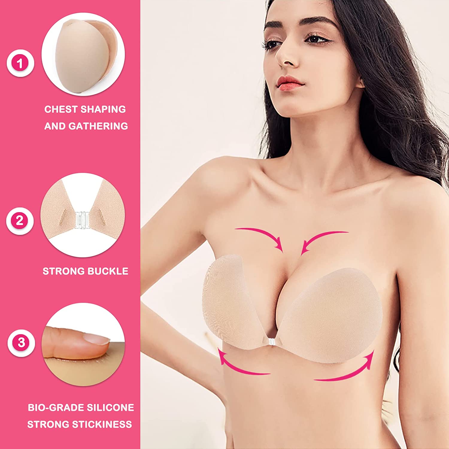 Silicone Nipple Cover Bra Pad - Adhesive Reusable Nipple Breast Pads - Thin  Silicone Nipple Cover Pasties 1