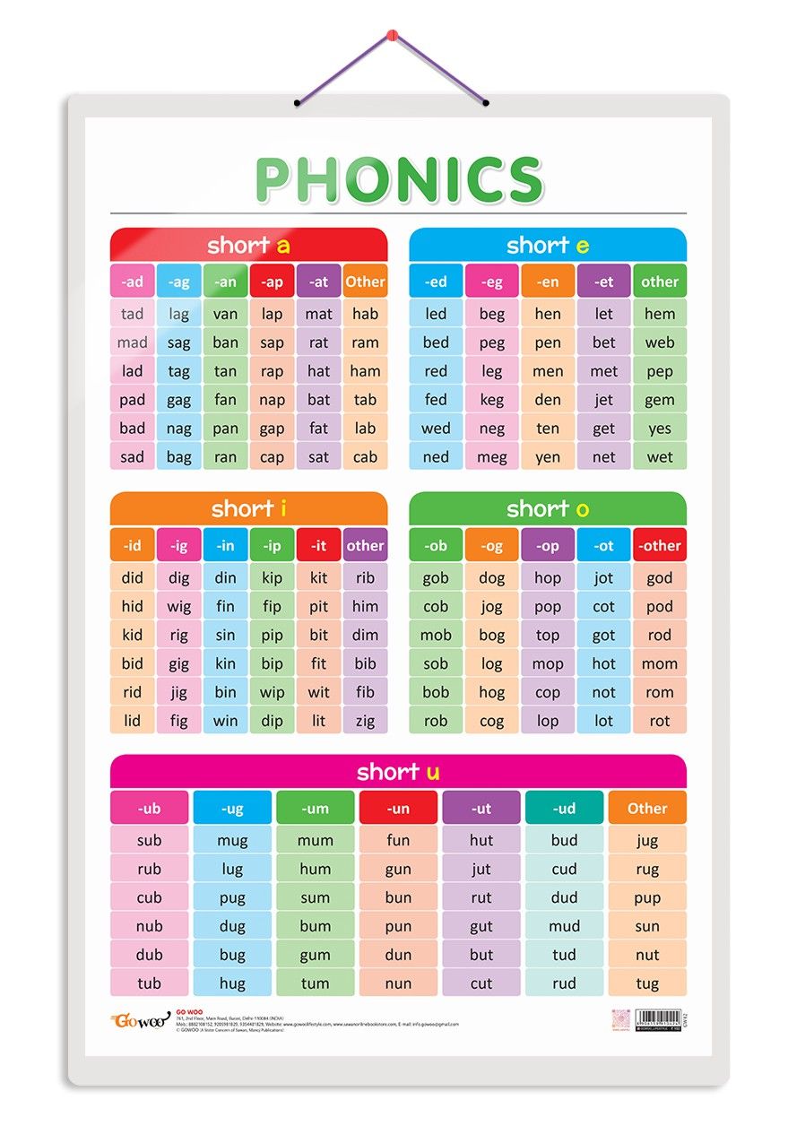 PHONICS - 1 Early Learning Educational Chart for Kids | 20"X30" inch |Non-Tearable and Waterproof | Double Sided Laminated | Perfect for Homeschooling, Kindergarten and Nursery Students