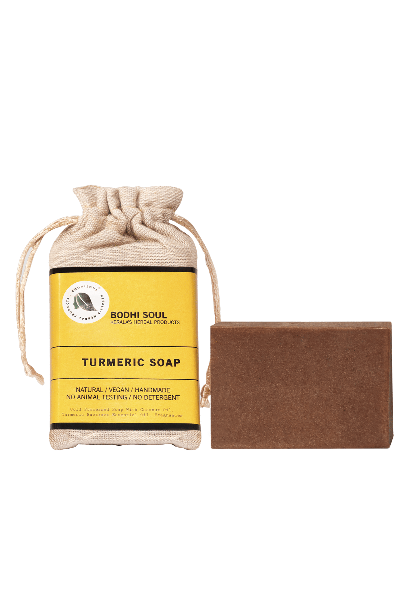 BODHISOUL Turmeric Soap | Fresh Soap with Turmeric | Skin Toning | Scar Removal |Glowing Skin | Handmade | 100 Gm