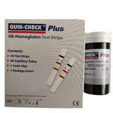 Quik-chek Hb Strips pack of 50 strips