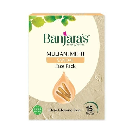 Buy Banjara's 15 Minute Face Pack Powder Multani With sandal (100 g) + Free  Banjara's Oil Clear Exfoliating Face Wash (50 ml) Online | Purplle