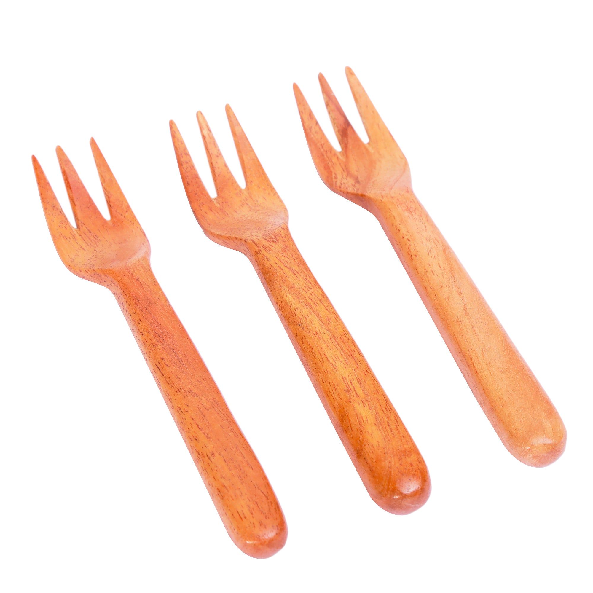 Neem Wood Fork set of 3 (18.3 cm each)