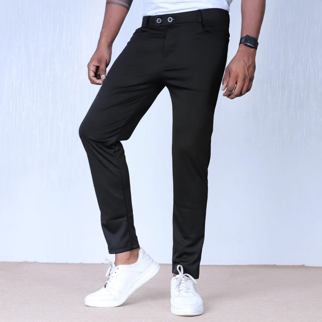 Plain Men LW134 Regular Fit Black lycra Trousers, Casual Wear at Rs  350/piece in Noida