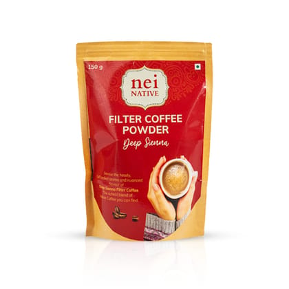 NeiNative Coffee Powder 150 Grams - Authentic Filter Coffee Powder of Best Coffee Beans (Suitable for Espresso, French Press, Cold Brew, Hot Brew) Instant Coffee Powder